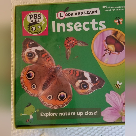 NIB Sealed PBS Look Learn Insects 64 Page Book Magnifier Jar Activity Poster - Picture 2 of 6